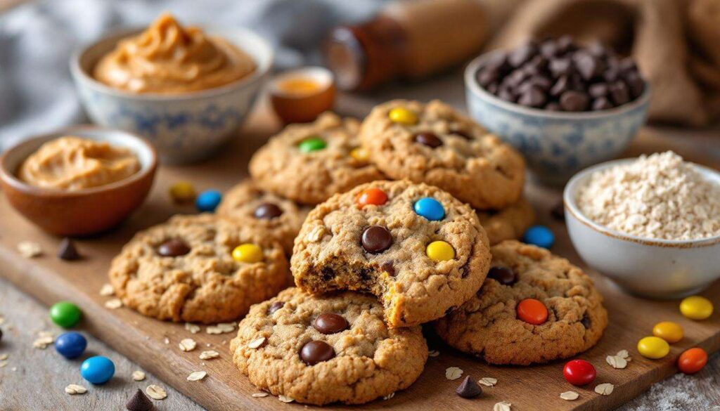 Monster cookies con avena e burro d’arachidi: croccanti fuori, morbidi dentro